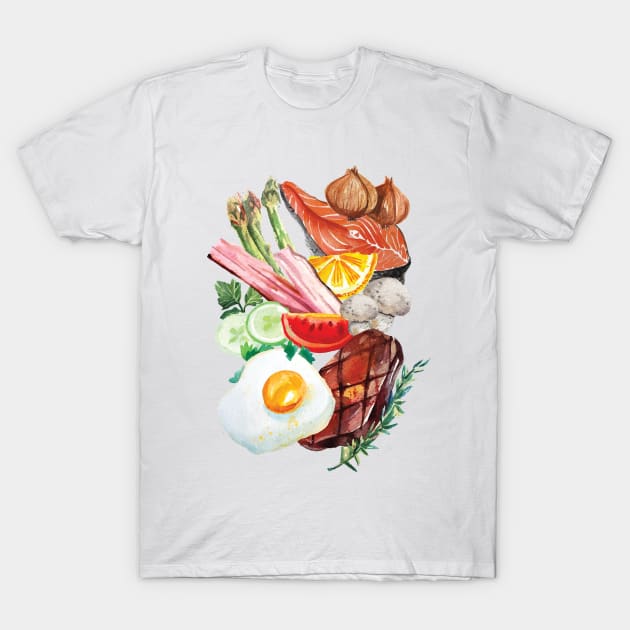 Painted Food T-Shirt by thedailysoe